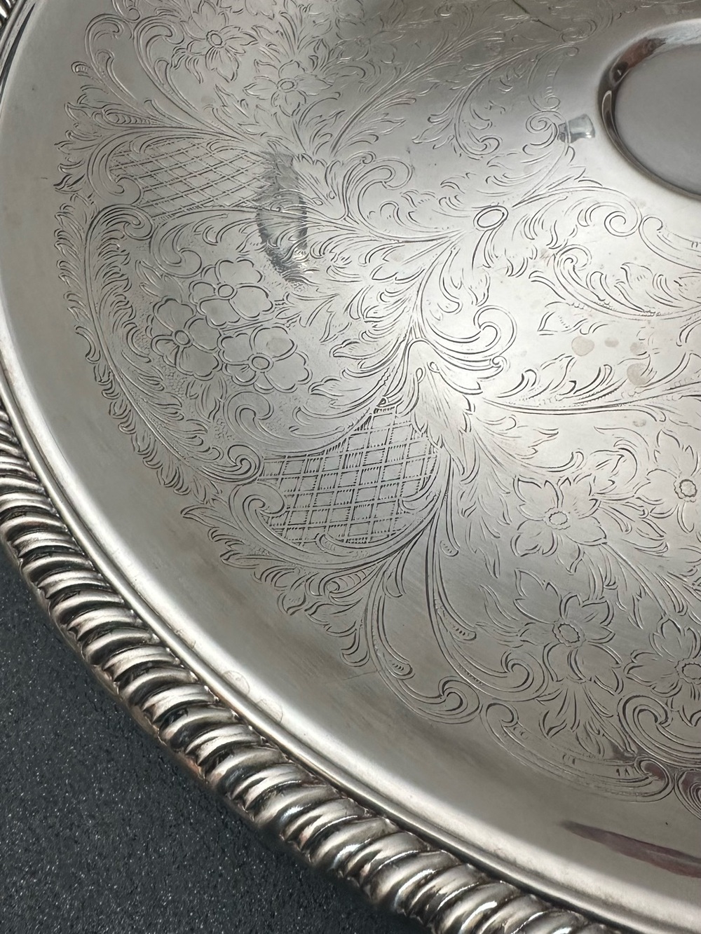 Wm Rogers Vintage Wonderful Serving Tray Gorgeous Pattern